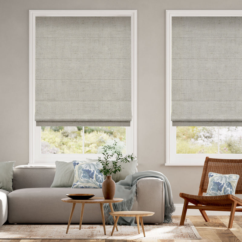 Colorized Paleo Linen Stone Roman Blind 8976