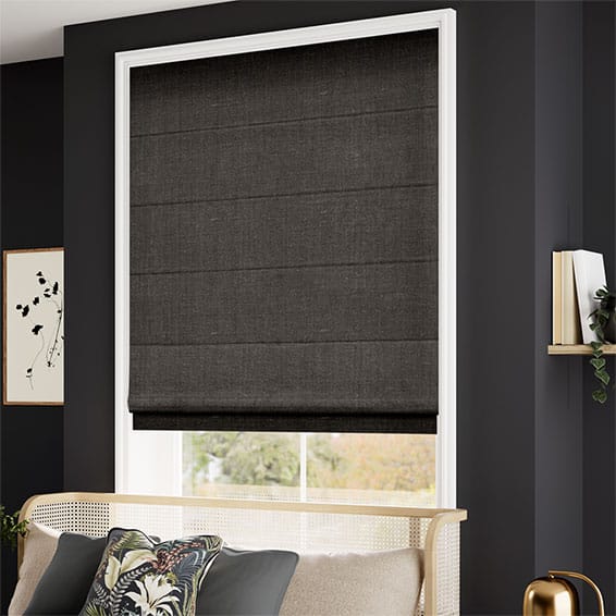 ColorizedZoom Paleo Linen Slate Roman Blind 6675