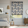 Colorized Blakely Linen Vintage Indigo Roman Blind 6686