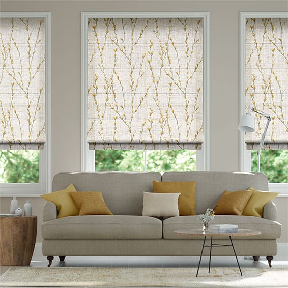 Colorized Salice Trail Mustard Roman Blind 6715