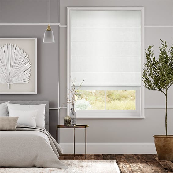 Colorized Eminence Faux Silk Snowdrop Roman Blind 6717