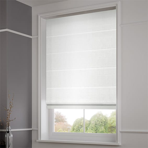 ColorizedZoom Eminence Faux Silk Snowdrop Roman Blind 6717