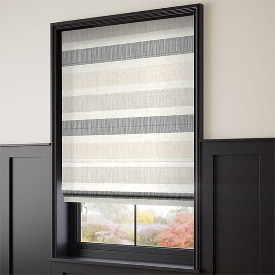 ColorizedZoom Cardigan Stripe Stone Roman Blind 6725