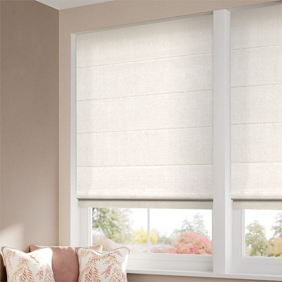 ColorizedZoom Bijou Linen Alabaster  Roman Blind 8747