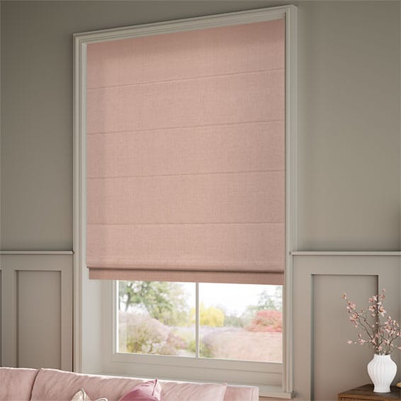 ColorizedZoom Bijou Linen Blush Pink  Roman Blind 8748
