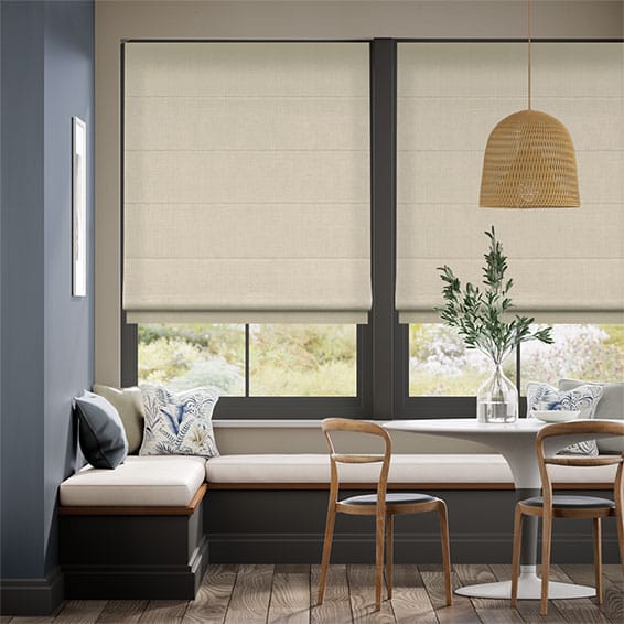 Colorized Bijou Linen Latte  Roman Blind 8749