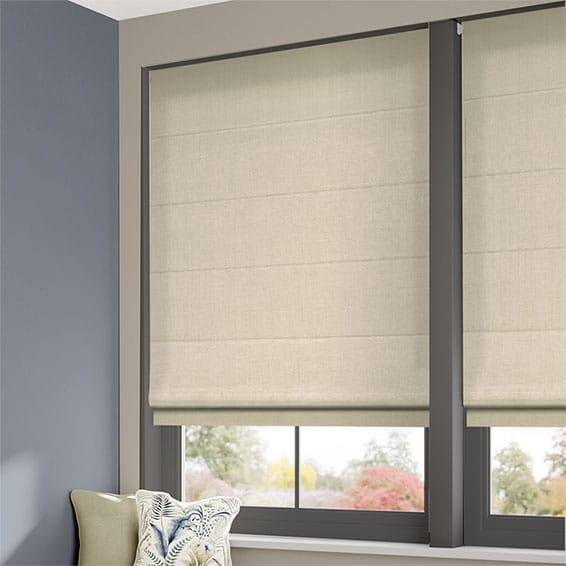 ColorizedZoom Bijou Linen Latte  Roman Blind 8749