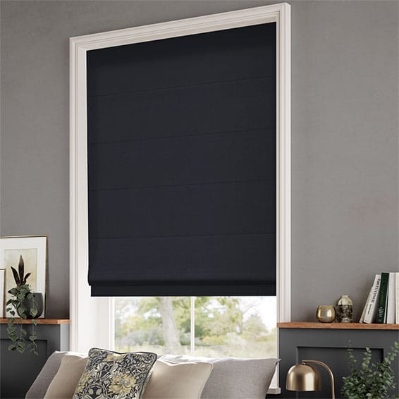 ColorizedZoom Bijou Linen Indigo  Roman Blind 6730