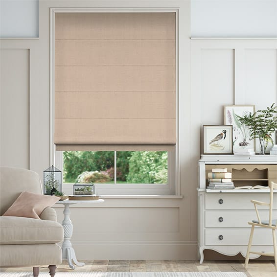 Colorized Bijou Linen Mink  Roman Blind 6733