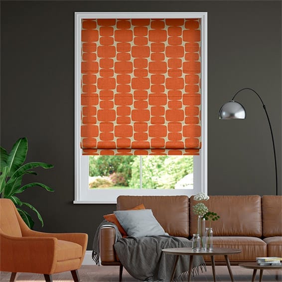 Colorized Lohko Flame Roman Blind
