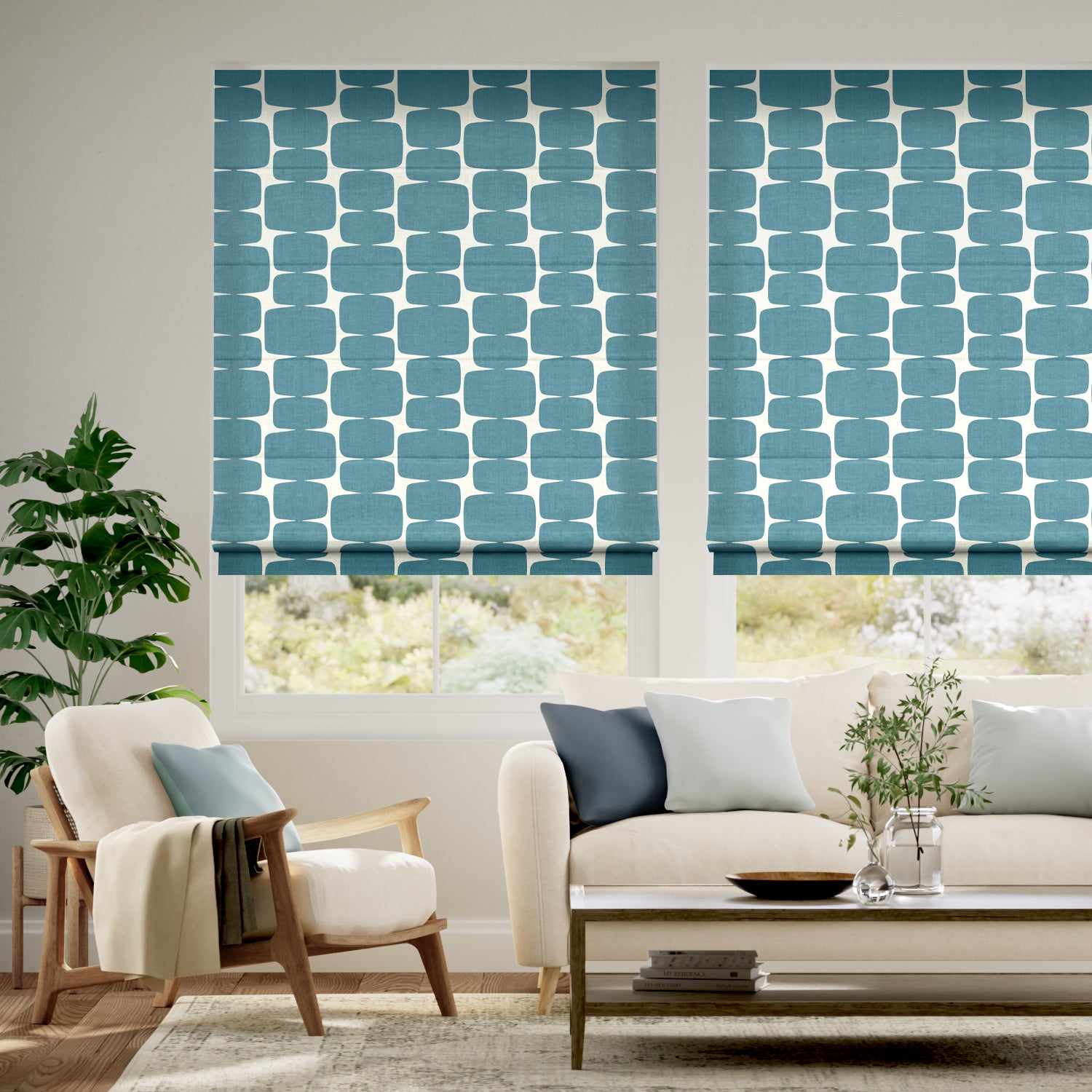 Colorized Lohko Pacific  Roman Blind 6769