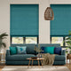 Colorized Harrow Caribbean Blue Roman Blind