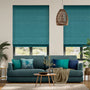 Colorized Harrow Caribbean Blue Roman Blind