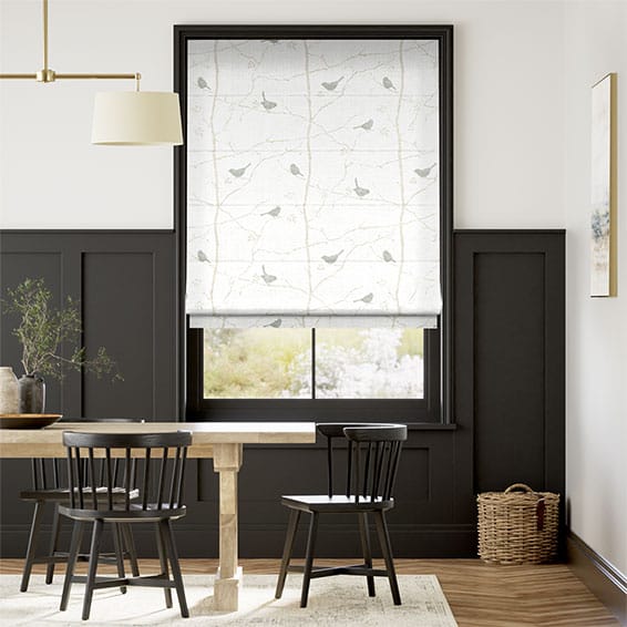 Colorized Springs Dawn Chorus Ivory Roman Blind