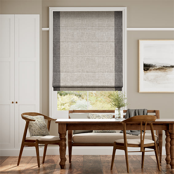 Colorized Caldicot Woven Grey Roman Blind
