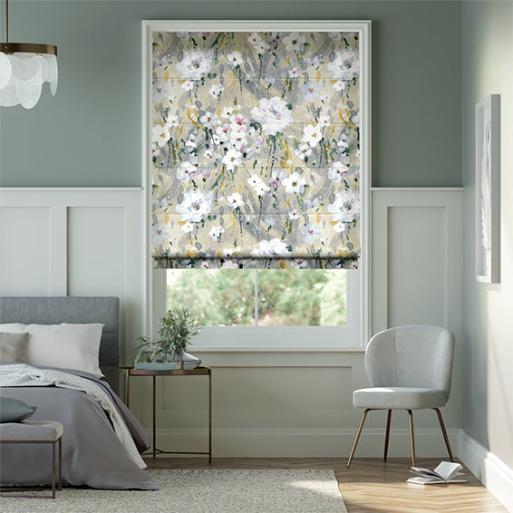 Colorized Orchid Lace Roman Blind