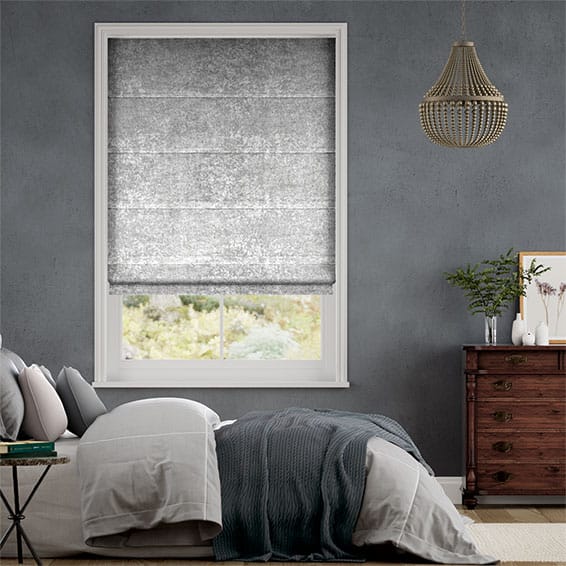 Colorized Crushed Velvet Steel Roman Blind 6826