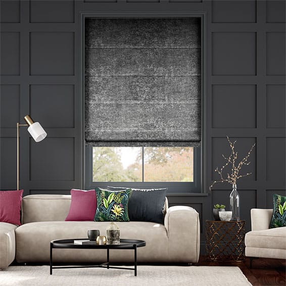 Colorized Crushed Velvet Storm Roman Blind 6827