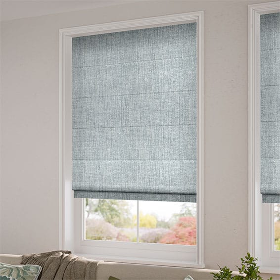 ColorizedZoom Eternity Linen Blue Mist Roman Blind 6834