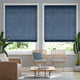 Colorized Eternity Linen Whale Blue Roman Blind 6840