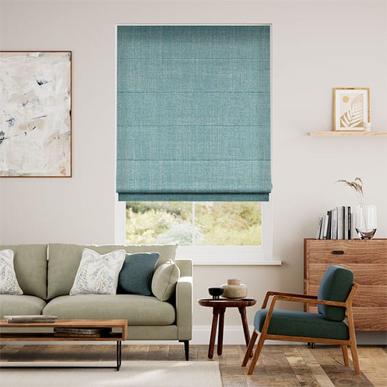Colorized Eternity Linen Teal Roman Blind 6838