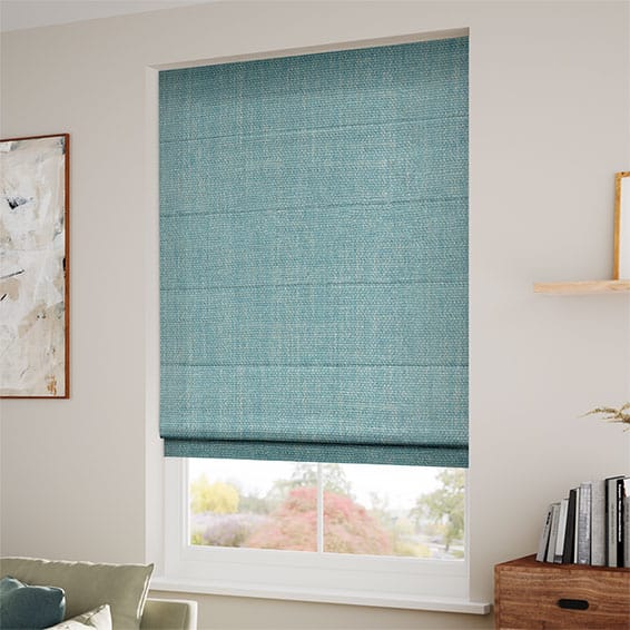 ColorizedZoom Eternity Linen Teal Roman Blind 6838
