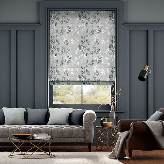 Colorized Renaissance Faux Silk Steel Roman Blind