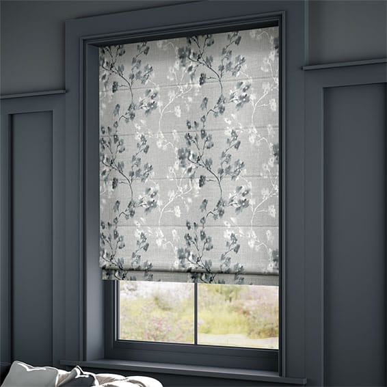 ColorizedZoom Renaissance Faux Silk Steel Roman Blind