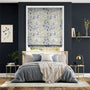 Colorized Renaissance Faux Silk Blueberry Roman Blind 6845