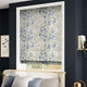 ColorizedZoom Renaissance Faux Silk Blueberry Roman Blind 6845