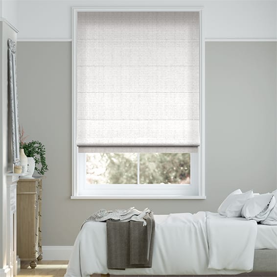 Colorized Velvet Pure White Roman Blind 6860