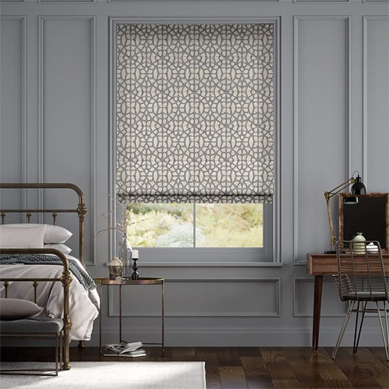 Colorized Swazi African Grey Roman Blind 6864