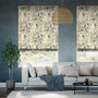 Colorized Bursting Berries Vintage Linen Oatmeal Roman Blind 6882