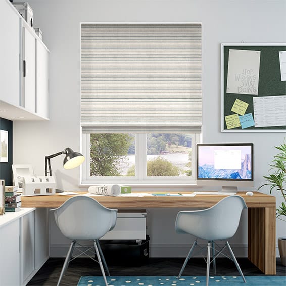 Colorized Scandinavia Stripe Aqua Roman Blind 6884