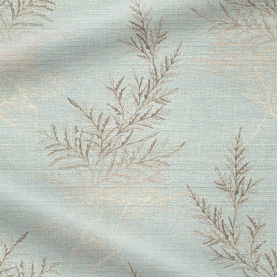 ColorizedPLA Moonlit Fern Faux Silk Pastel Blue Roman Blind