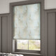 ColorizedZoom Moonlit Fern Faux Silk Pastel Blue Roman Blind