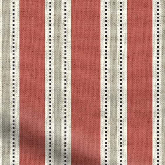 ColorizedPLA Twill Stripe Linen Party Red Roman Blind 6891