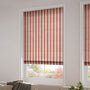 ColorizedZoom Twill Stripe Linen Party Red Roman Blind 6891