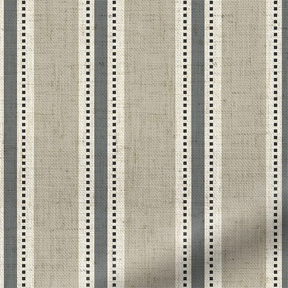 ColorizedPLA Twill Stripe Linen Smoke Roman Blind 8960