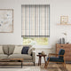 Colorized Twill Stripe Linen Ribbon Blue Roman Blind 8961