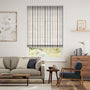 Colorized Twill Stripe Linen Ribbon Blue Roman Blind 8961