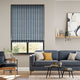 Colorized Twill Stripe Linen Denim Roman Blind 6893