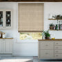 Colorized Linen Hopsack Roman Blind