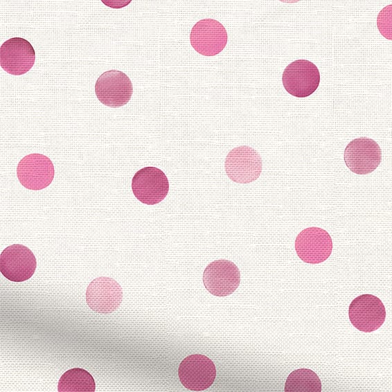 ColorizedPLA Polka Dot Pink Roman Blind
