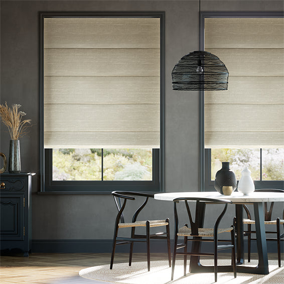 Colorized Ahisma Luxe Faux Silk Oyster Roman Blind 6932