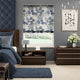 Colorized Blakely Faux Silk Indigo Roman Blind