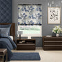 Colorized Blakely Faux Silk Indigo Roman Blind