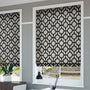 ColorizedZoom Lattice Black Roman Blind