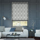 Colorized Lattice Silver Roman Blind 6999