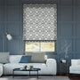 Colorized Lattice Silver Roman Blind 6999